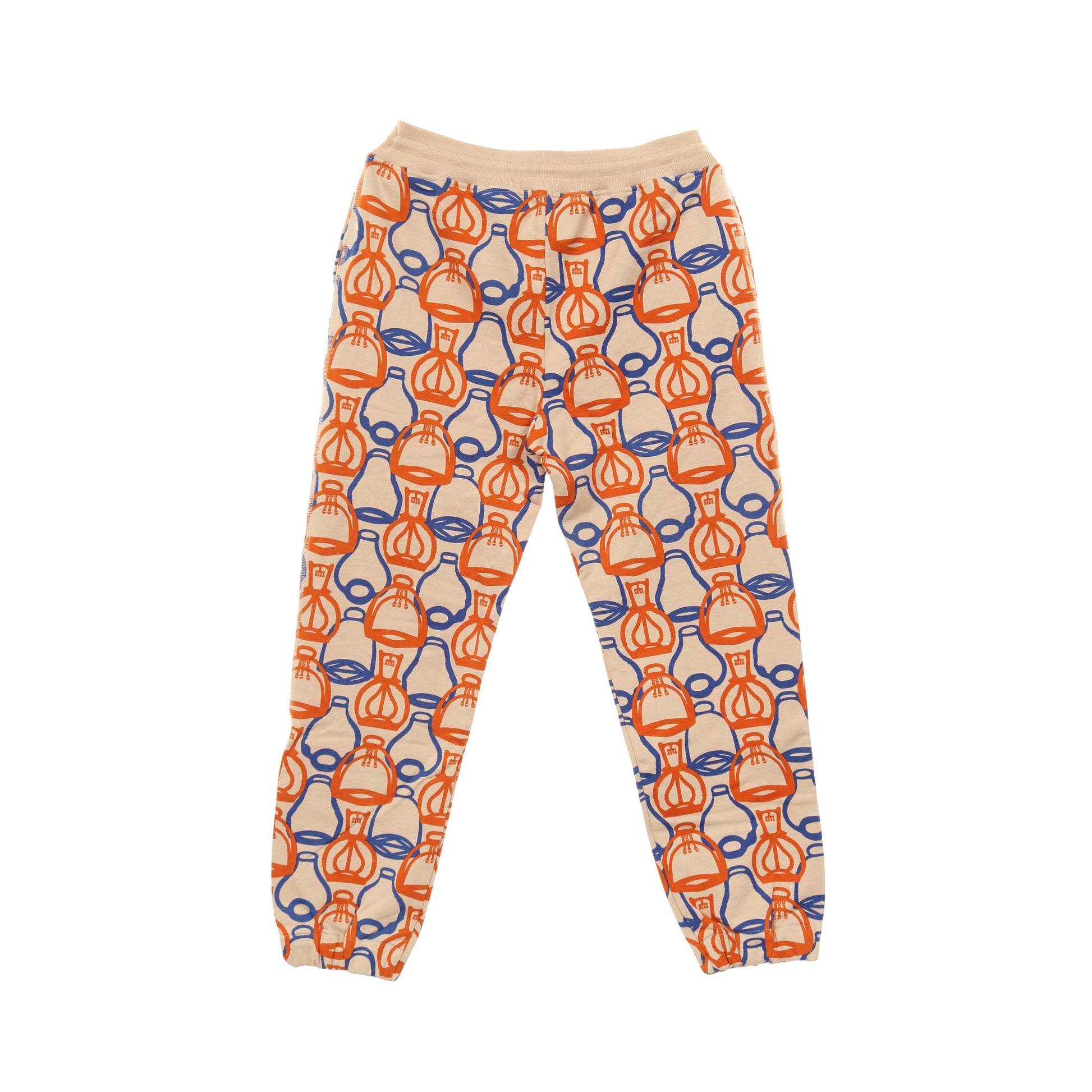 Fantaisie d’Etriers ジョガーパンツ スウェットパンツ コットン ベージュ オレンジ ブルー エルメス ボトムス HERMES