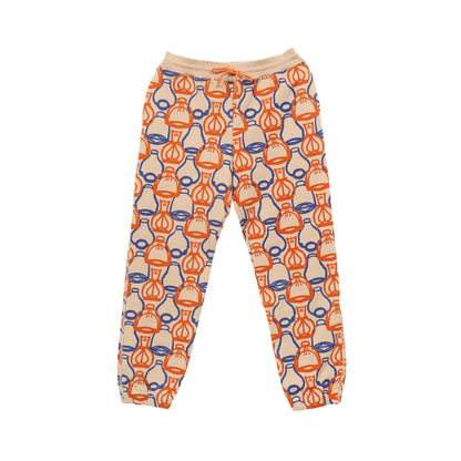 Fantaisie d’Etriers ジョガーパンツ スウェットパンツ コットン ベージュ オレンジ ブルー エルメス ボトムス HERMES