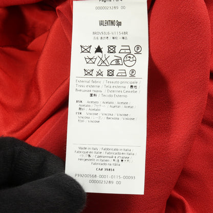 ワンピース ノースリーブ リボン フリル レッド レッドヴァレンティノ ワンピース RED VALENTINO