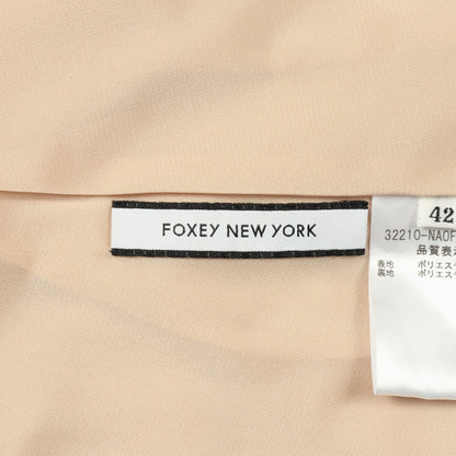 ワンピース ノースリーブ リボン ベージュ フォクシーニューヨーク ワンピース FOXEY NEW YORK