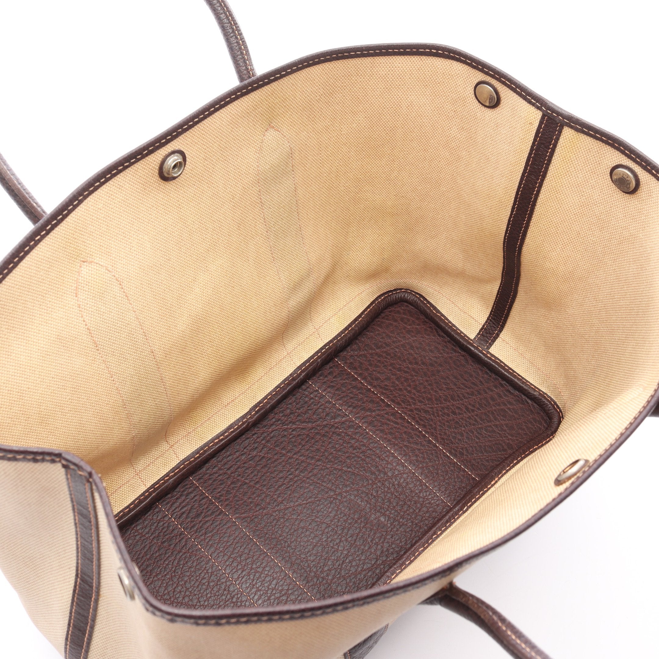 ガーデンパーティPM エクリュ マロン ハンドバッグ トートバッグ ブッ