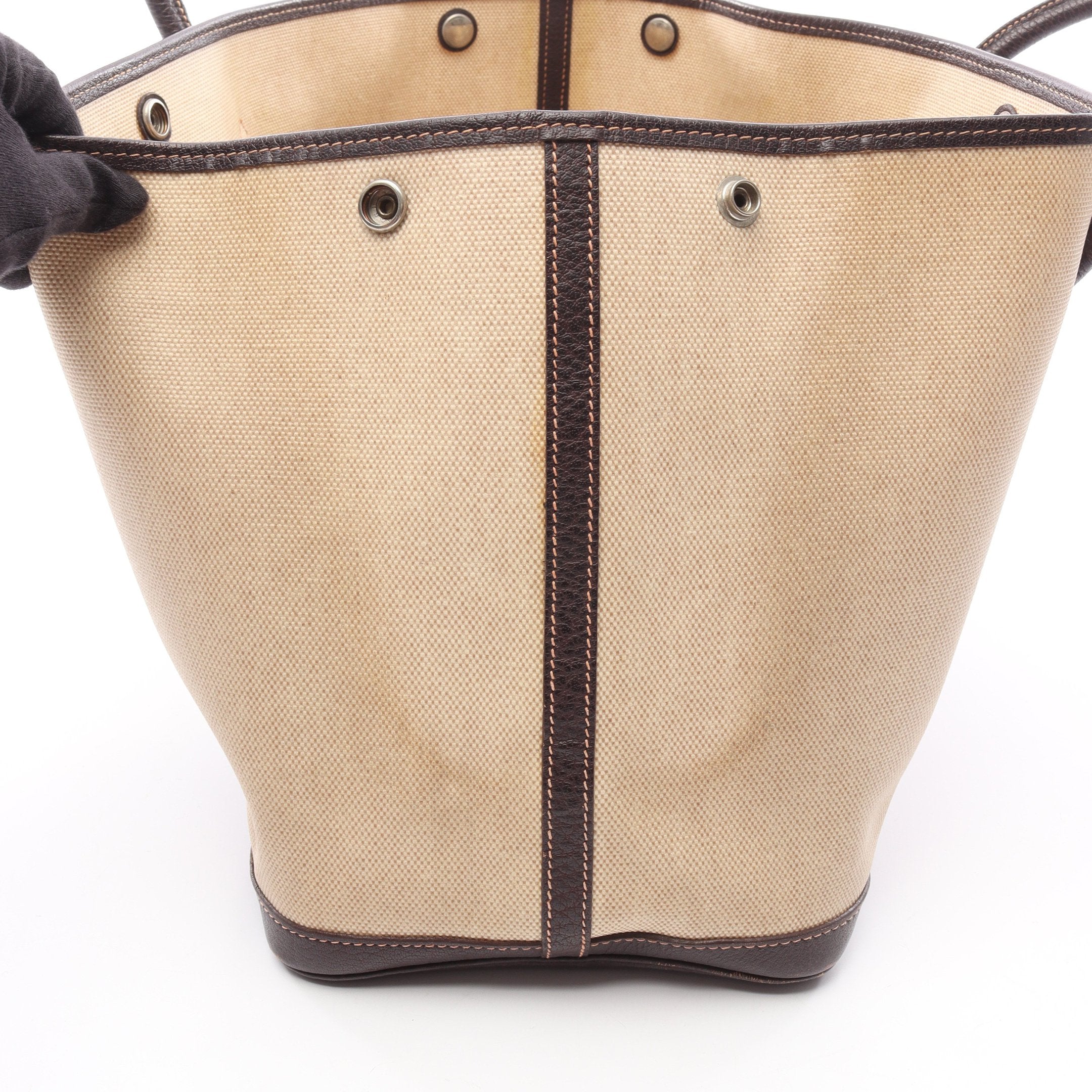 ガーデンパーティPM エクリュ マロン ハンドバッグ トートバッグ ブッ