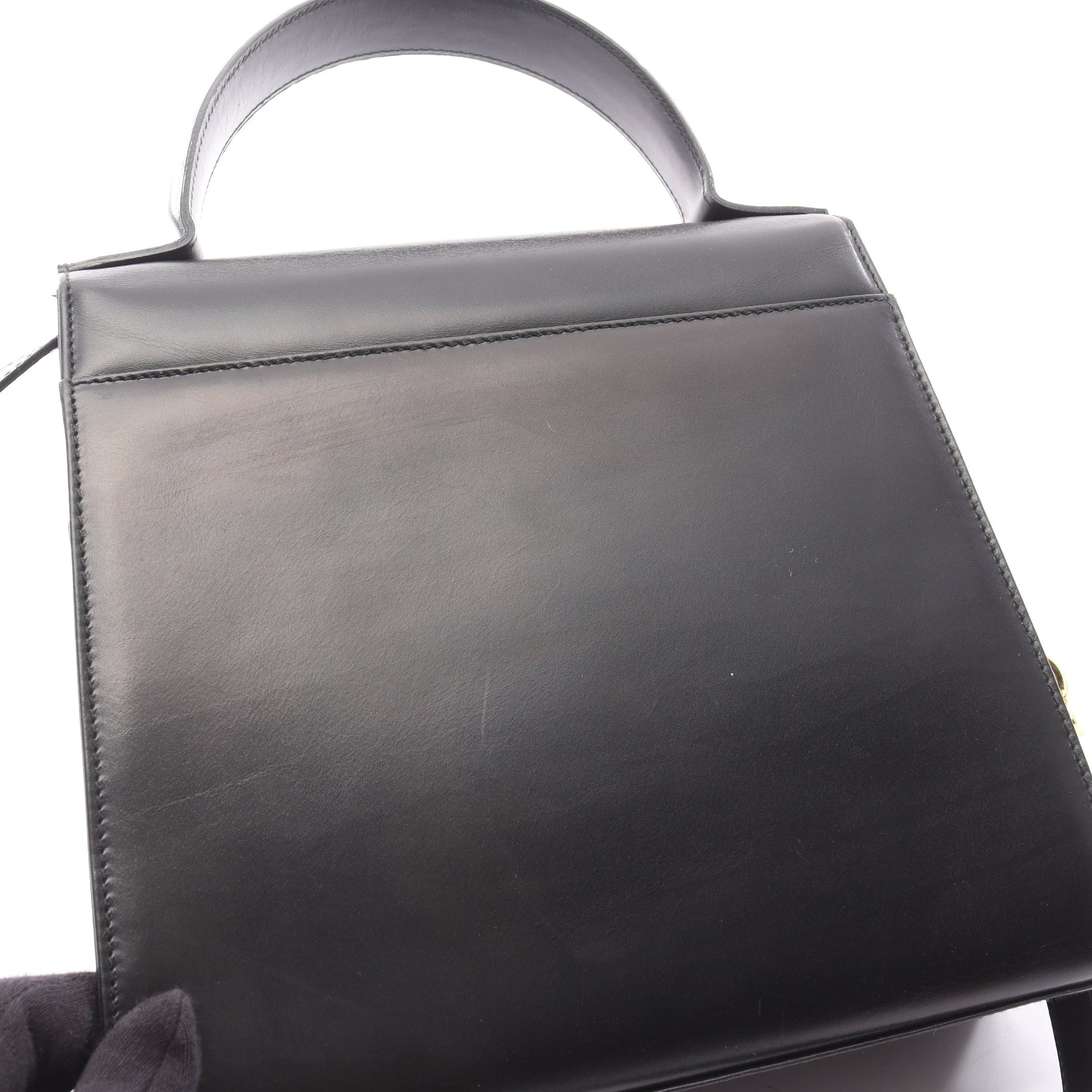 ヴァラリボン ハンドバッグ レザー ブラック 2WAY フェラガモスポーツ バッグ Salvatore Ferragamo SPORT