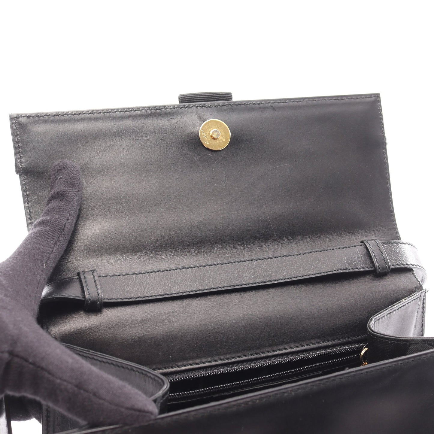 ヴァラリボン ハンドバッグ レザー ブラック 2WAY フェラガモスポーツ バッグ Salvatore Ferragamo SPORT