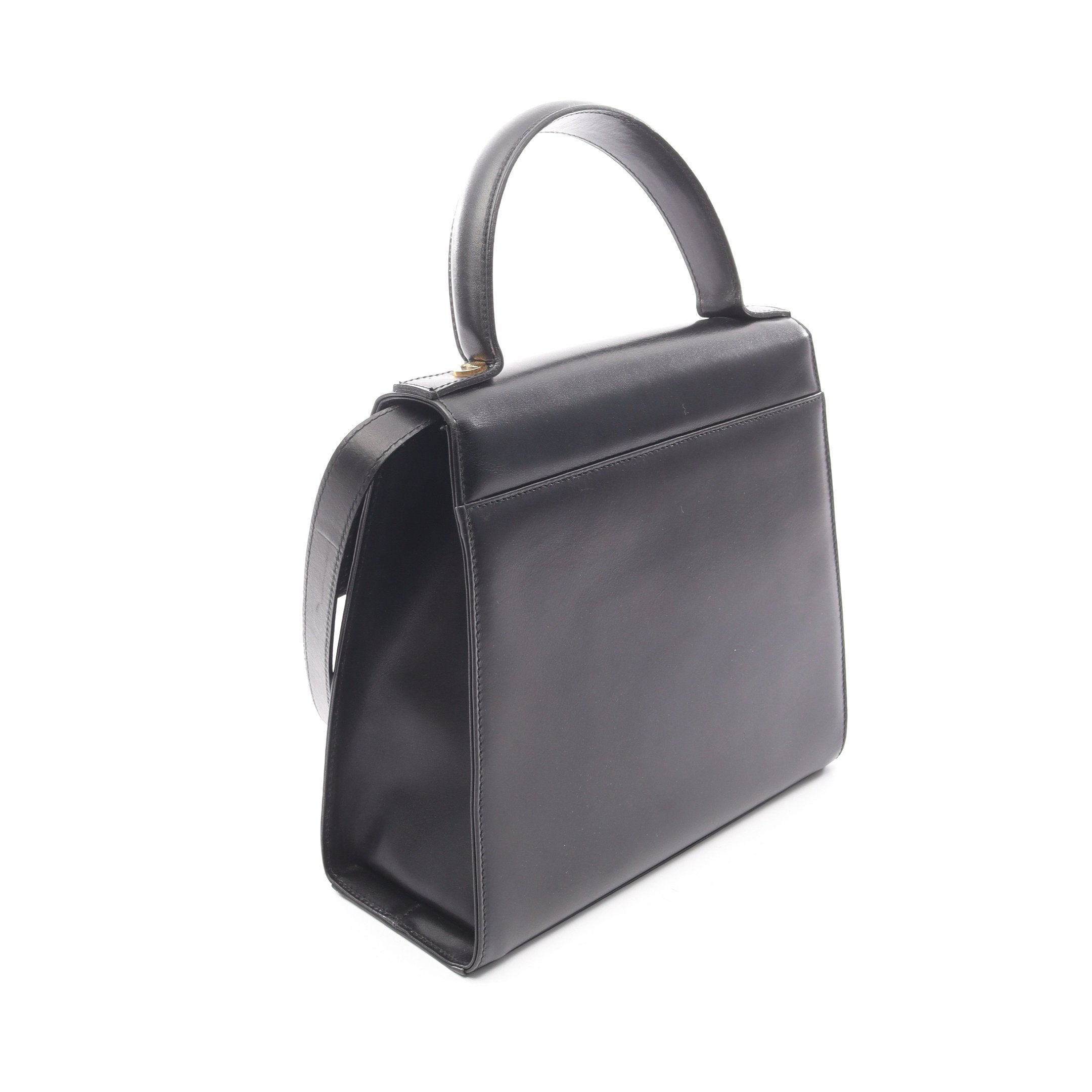 ヴァラリボン ハンドバッグ レザー ブラック 2WAY フェラガモスポーツ