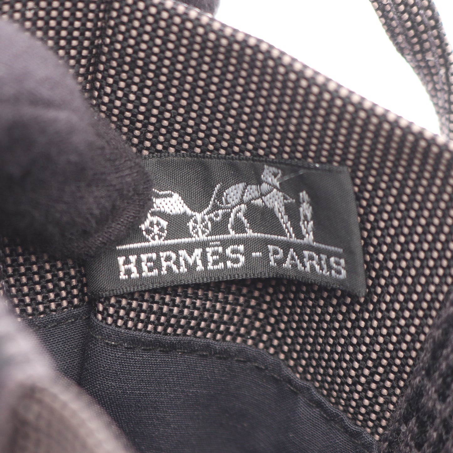 エールライン ポシェット ショルダーバッグ ナイロンキャンバス ダークグレー エルメス バッグ HERMES