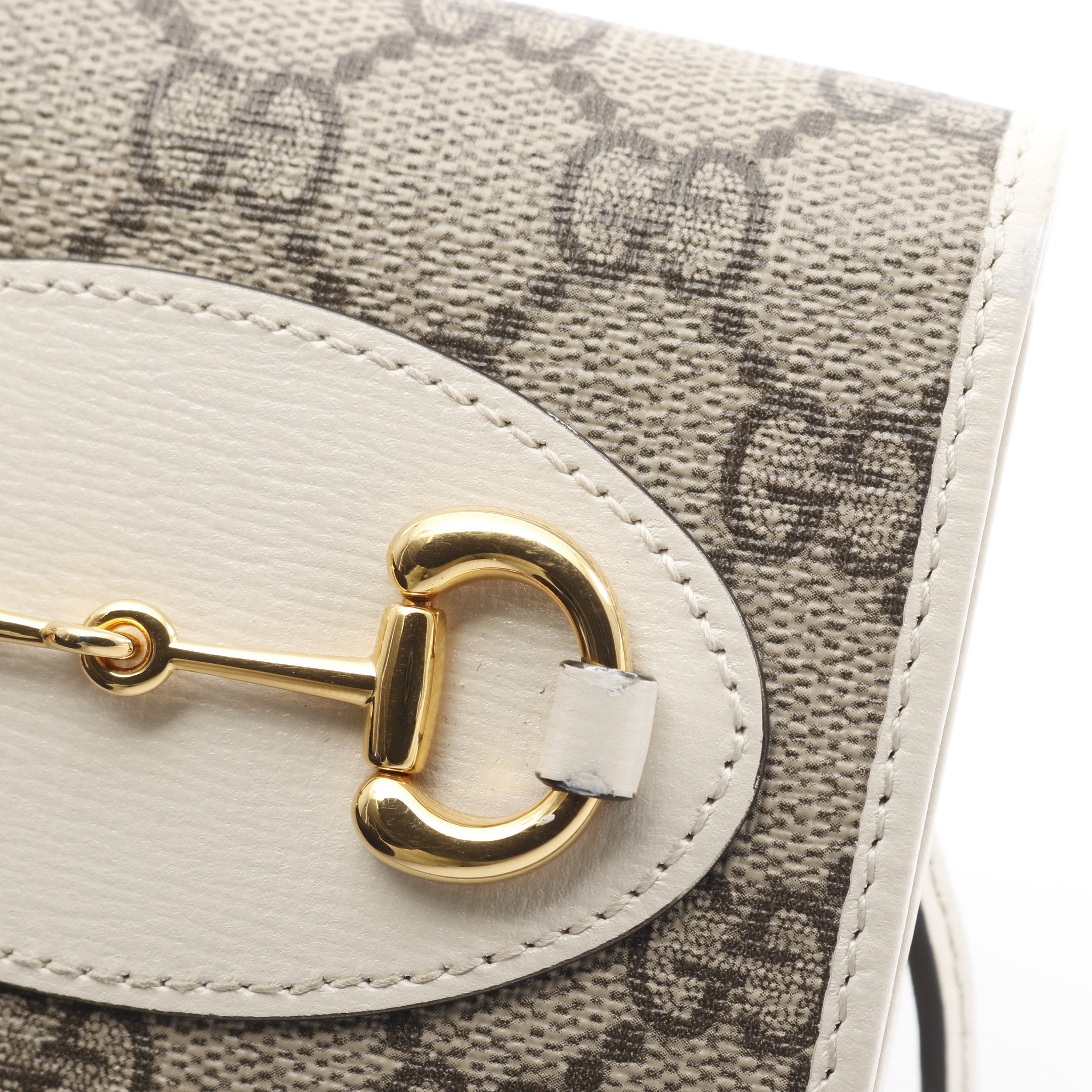 ホースビット GGスプリーム 二つ折り財布 PVC レザー ベージュ