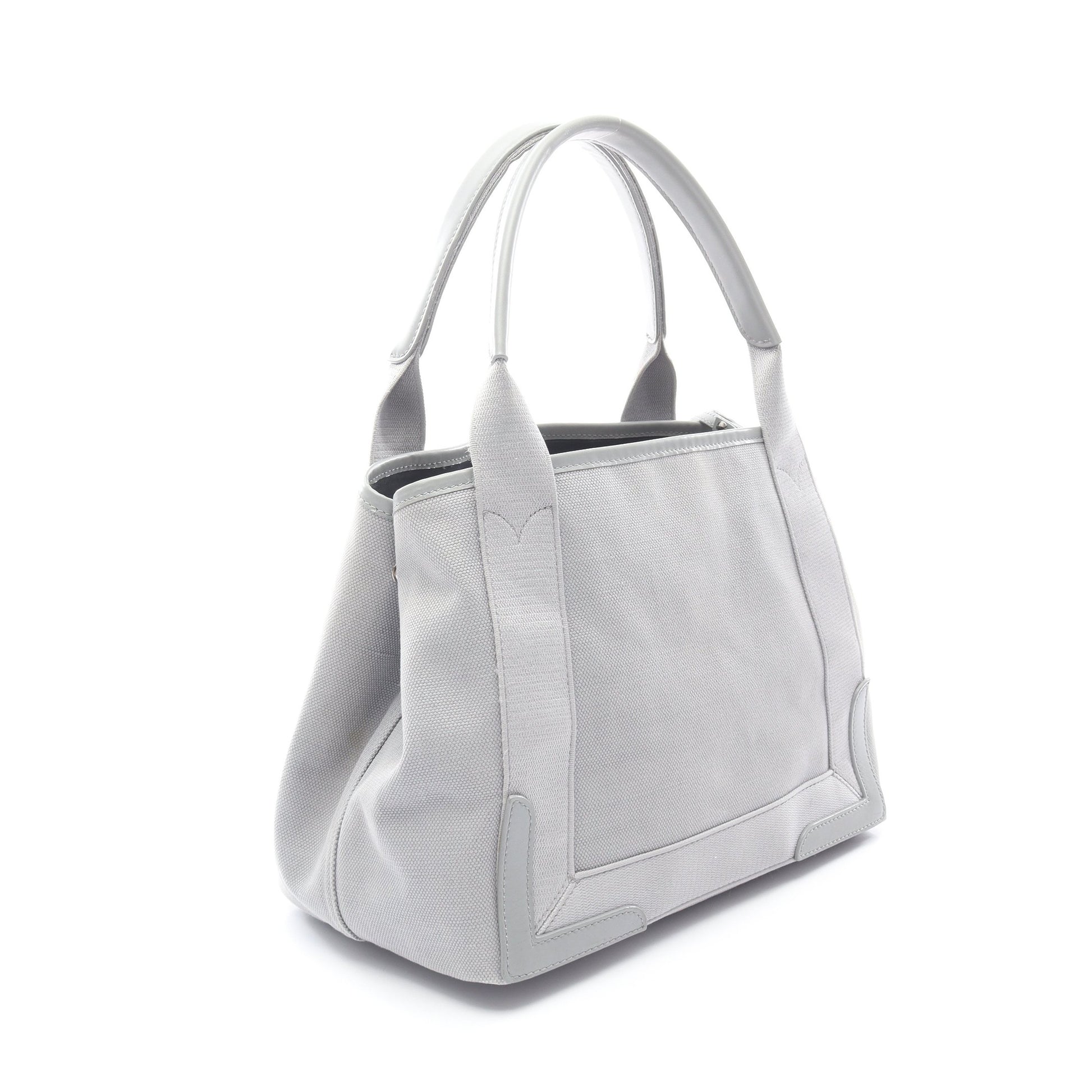 NAVY CABAS S ネイビーカバ ハンドバッグ トートバッグ キャンバス レザー グレー バレンシアガ バッグ BALENCIAGA