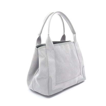 NAVY CABAS S ネイビーカバ ハンドバッグ トートバッグ キャンバス レザー グレー バレンシアガ バッグ BALENCIAGA