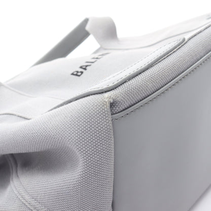 NAVY CABAS S ネイビーカバ ハンドバッグ トートバッグ キャンバス レザー グレー バレンシアガ バッグ BALENCIAGA