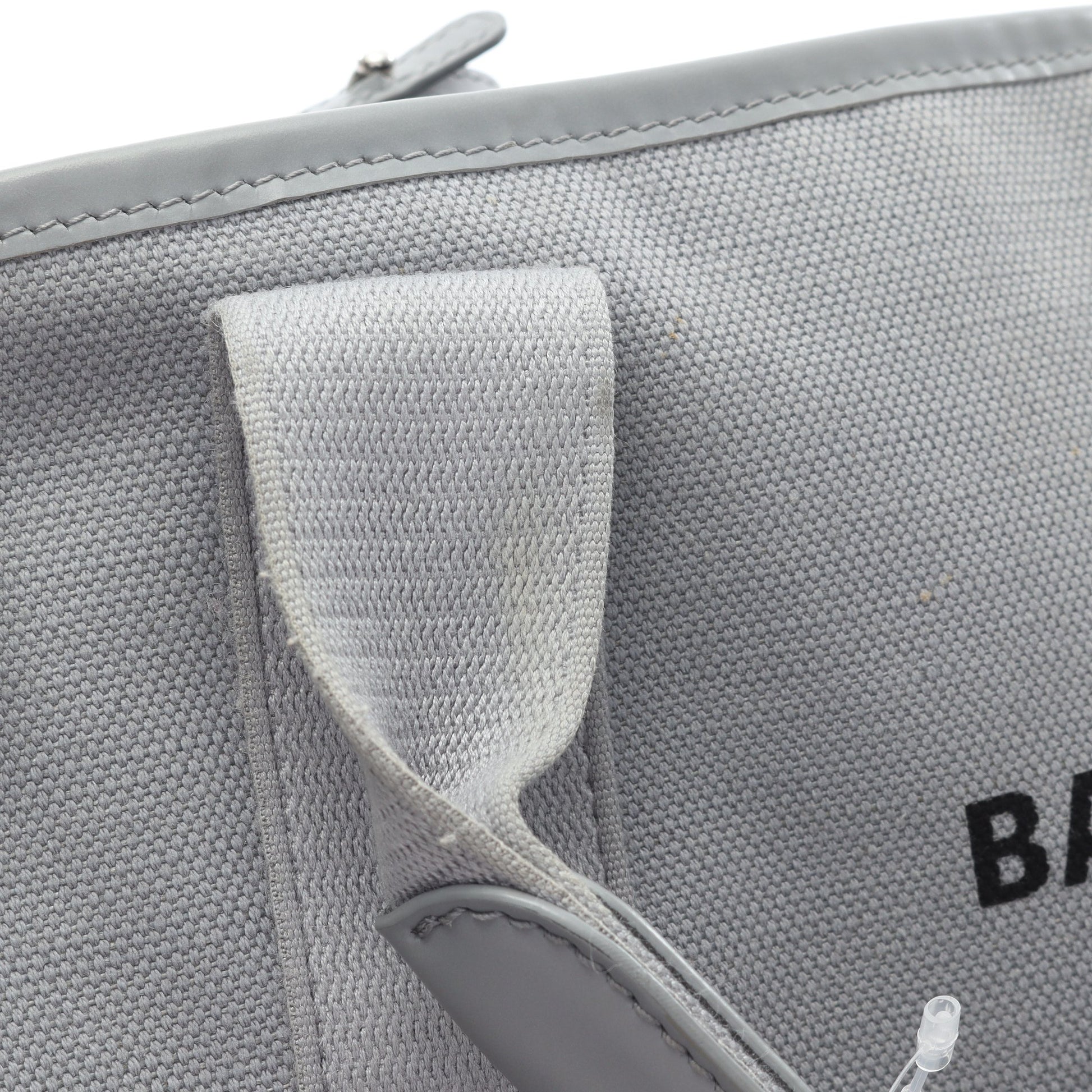 NAVY CABAS S ネイビーカバ ハンドバッグ トートバッグ キャンバス レザー グレー バレンシアガ バッグ BALENCIAGA