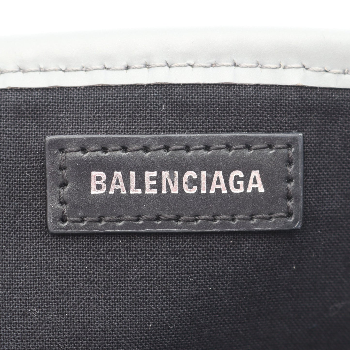 NAVY CABAS S ネイビーカバ ハンドバッグ トートバッグ キャンバス レザー グレー バレンシアガ バッグ BALENCIAGA
