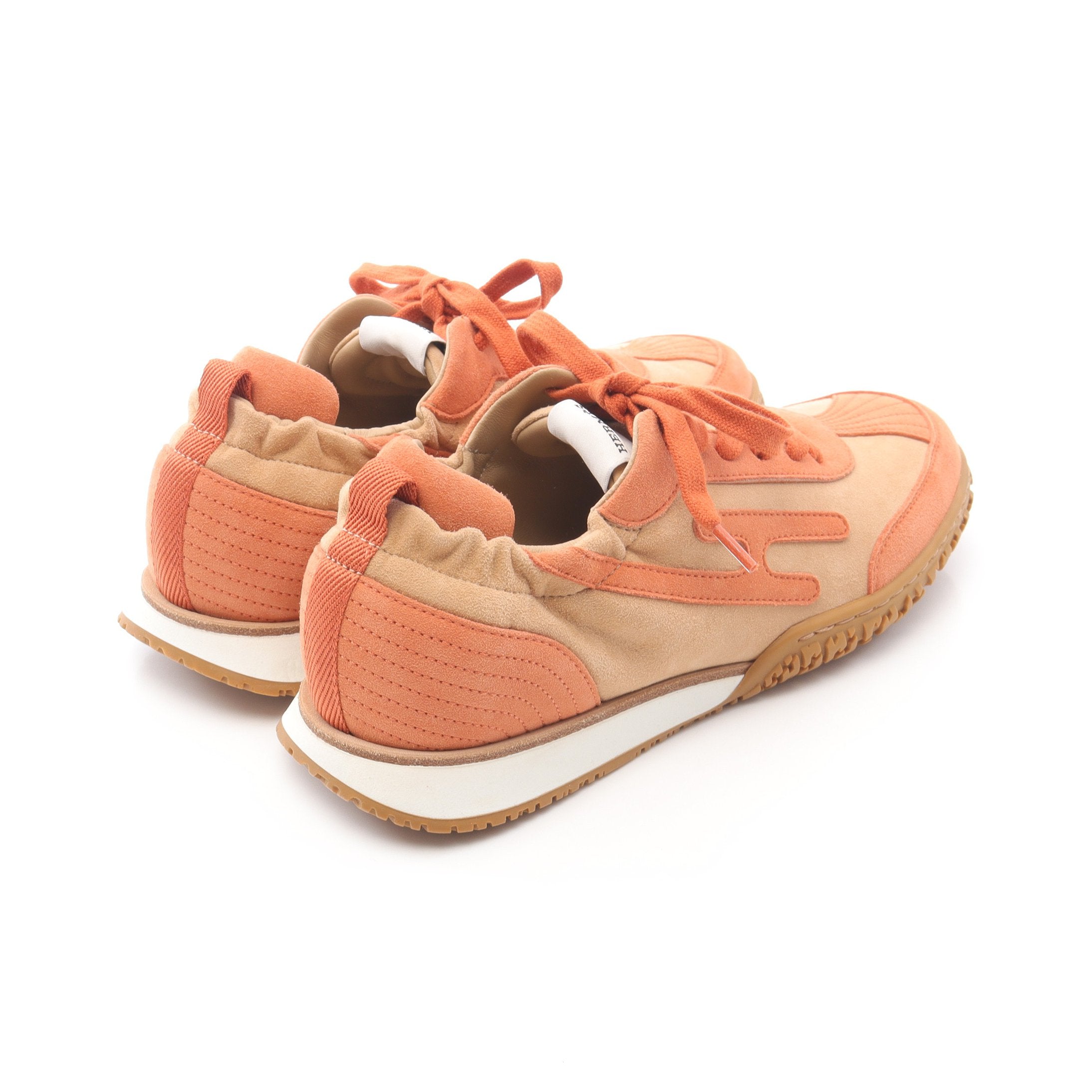 ジェット スニーカー スエード ベージュ オレンジ エルメス – RECLO