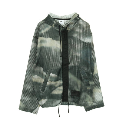 STUSSY × NIKE Mesh Hoodie ジップアップパーカー グレー マルチカラー 25AW ステューシー トップス STUSSY