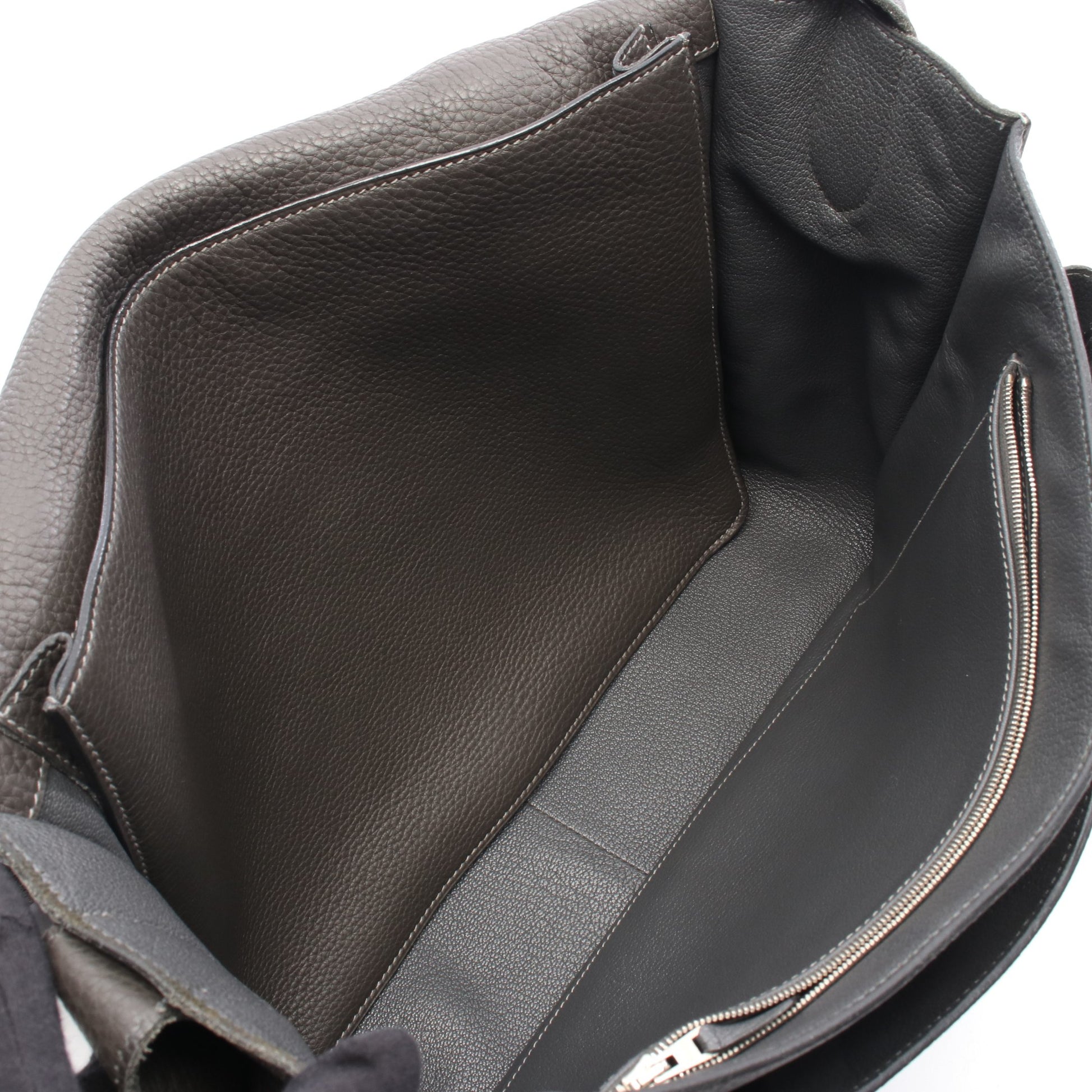 スティーブ ブザス35 グラファイト ショルダーバッグ トリヨンクレマンス グレー シルバー金具 □H刻印 エルメス バッグ HERMES