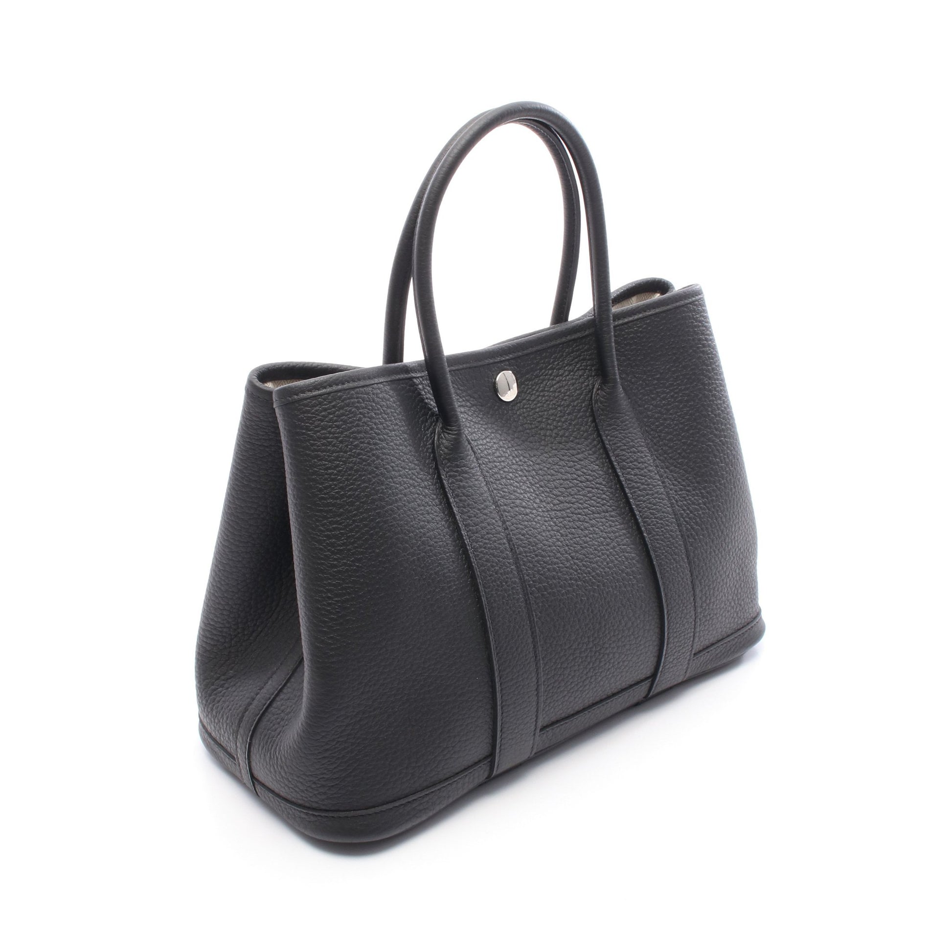 ガーデンパーティTPM ハンドバッグ トートバッグ ネゴンダ ブラック シルバー金具 W刻印 エルメス バッグ HERMES