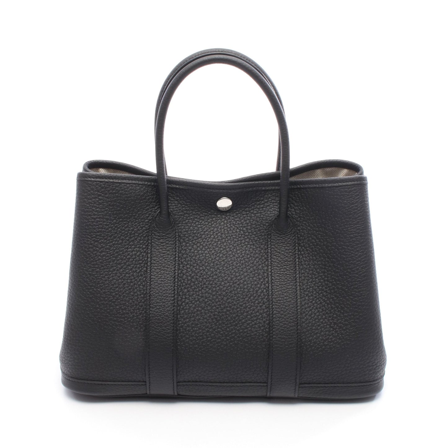 ガーデンパーティTPM ハンドバッグ トートバッグ ネゴンダ ブラック シルバー金具 W刻印 エルメス バッグ HERMES