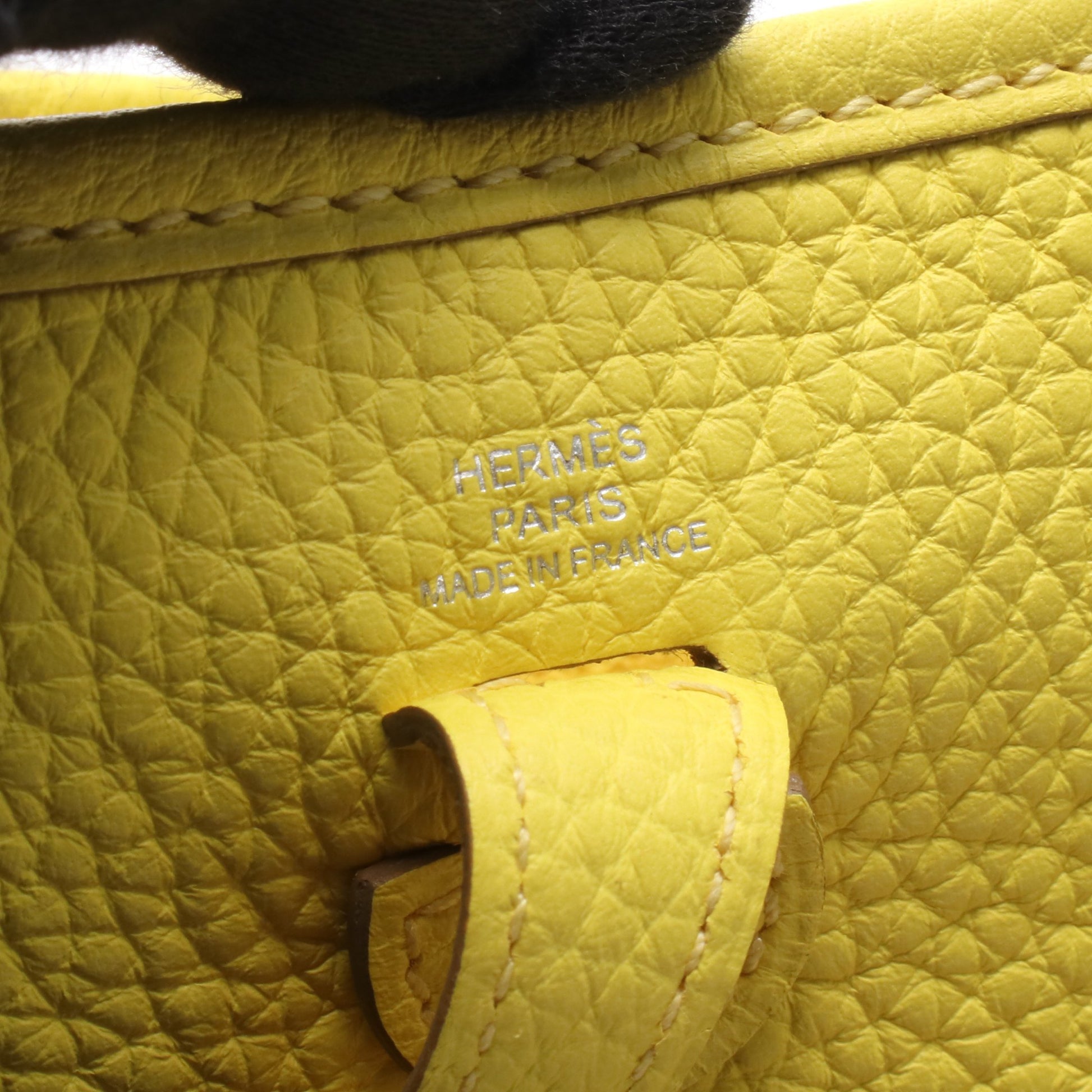 エヴリンTPM ライム ショルダーバッグ トリヨンクレマンス イエロー シルバー金具 Z刻印 エルメス バッグ HERMES