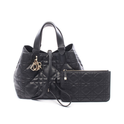 トゥジュール ミディアム マクロカナージュ ハンドバッグ レザー ブラック クリスチャンディオール バッグ Christian Dior