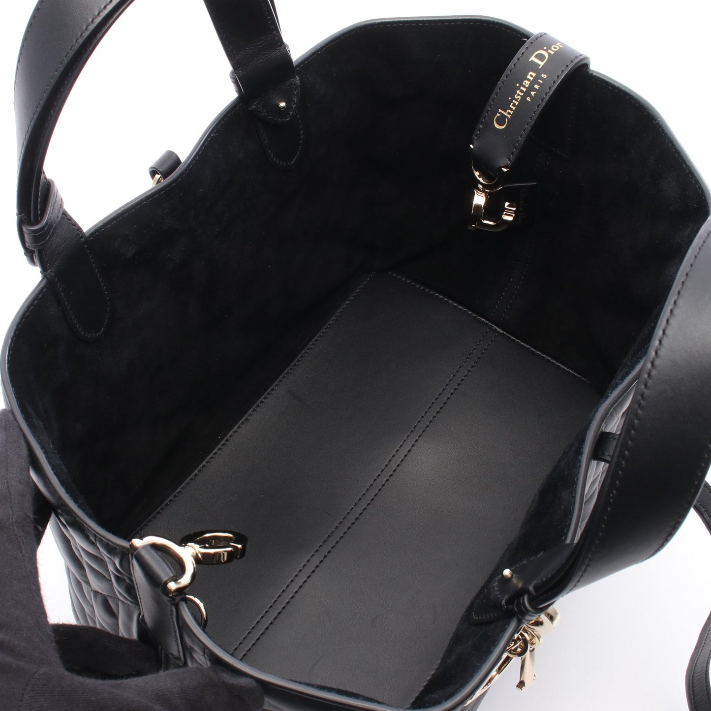 トゥジュール ミディアム マクロカナージュ ハンドバッグ レザー ブラック クリスチャンディオール バッグ Christian Dior