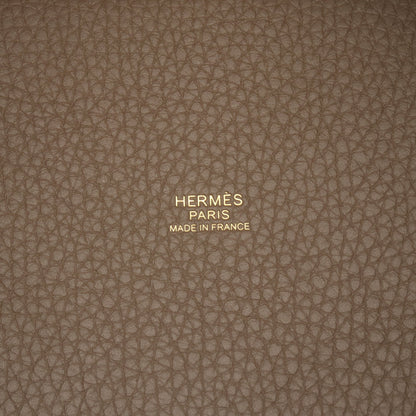 ピコタンロックPM エトゥープ ハンドバッグ トリヨンクレマンス グレーブラウン ゴールド金具 K刻印 エルメス バッグ HERMES