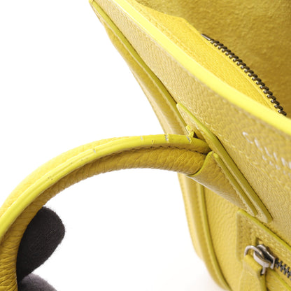 ラゲージ ナノショッパー ハンドバッグ レザー イエロー 2WAY セリーヌ バッグ CELINE