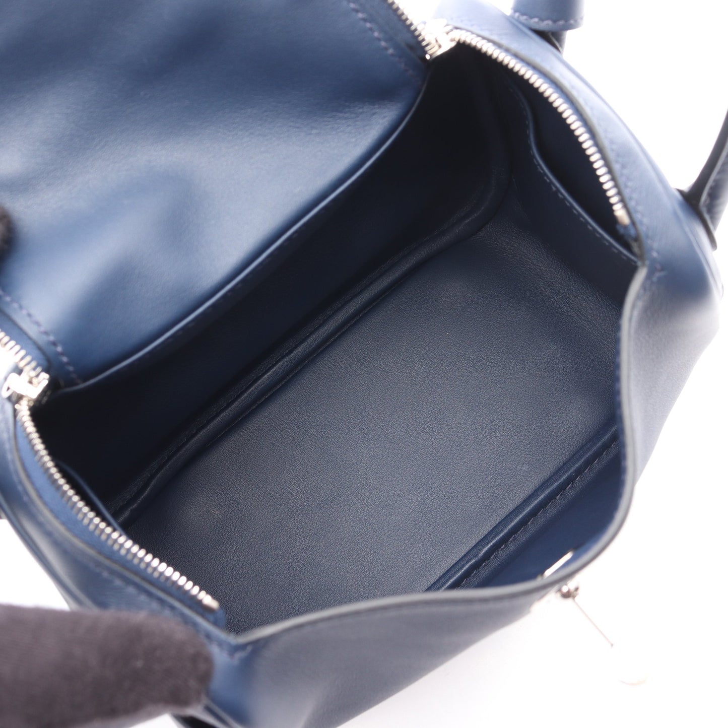 リンディ ミニ ブルーサフィール ショルダーバッグ ヴォースイフト ネイビー シルバー金具 W刻印 エルメス バッグ HERMES
