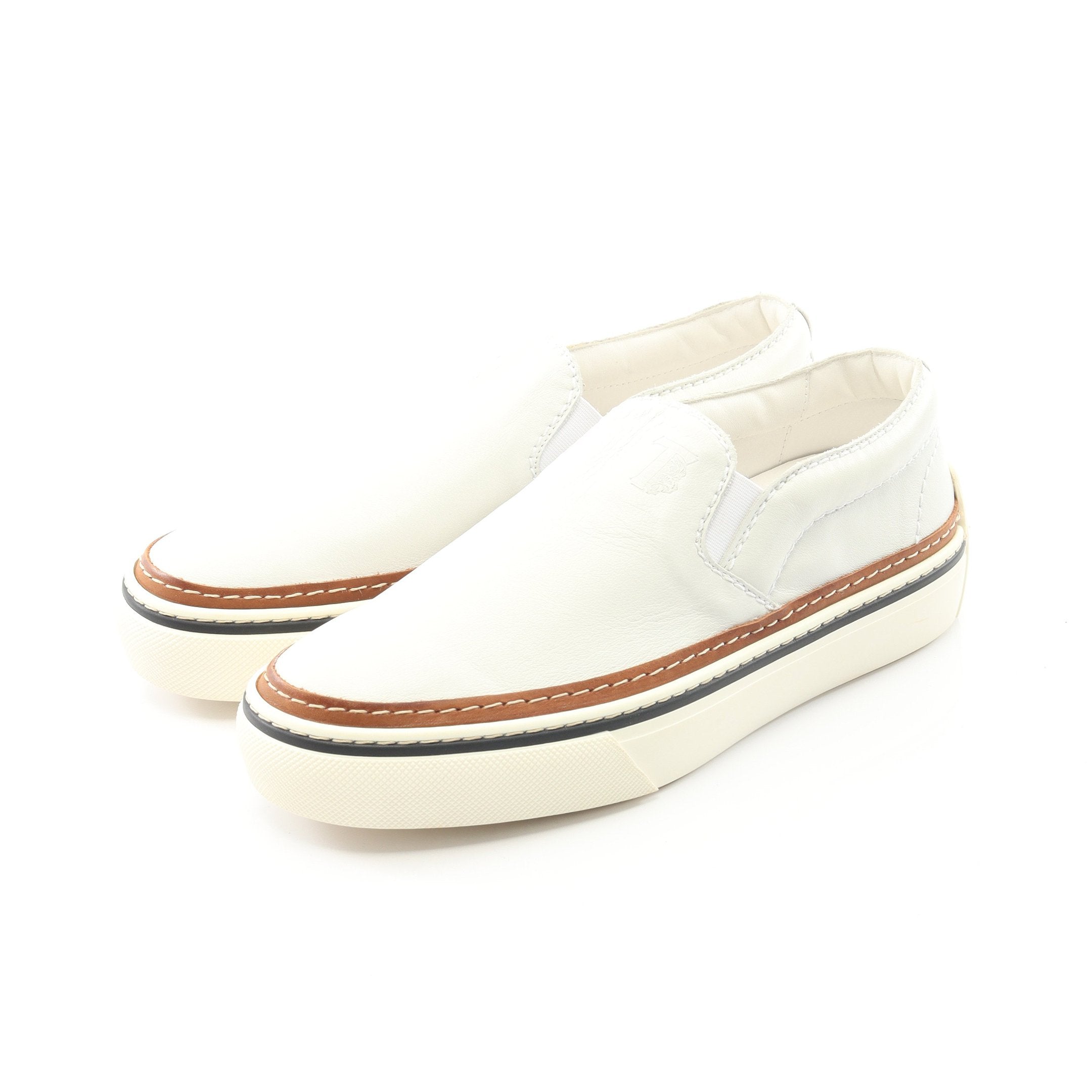 TOD'S ホワイト スリッポンスニーカー スリッポン スニーカー レザー ホワイト トッズ – RECLO