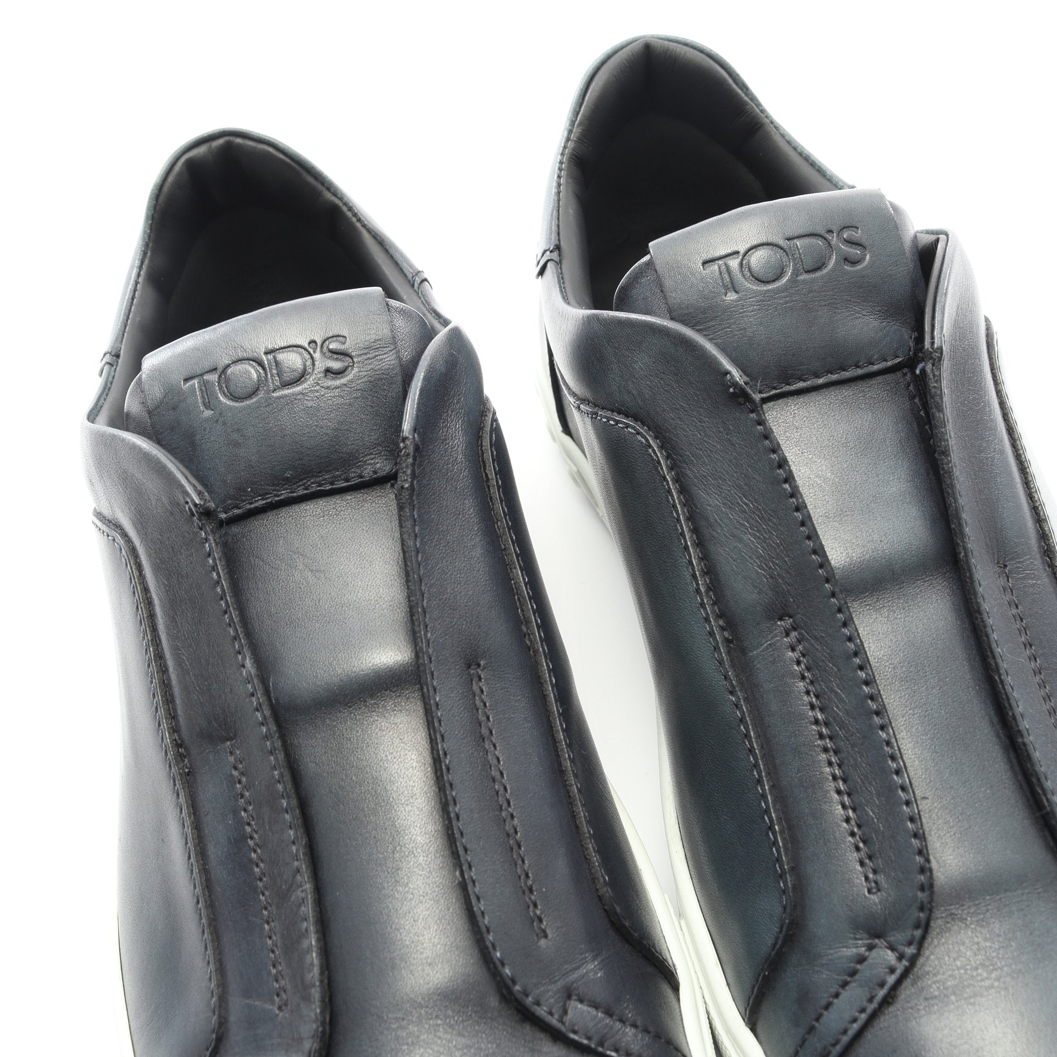 スリッポン スニーカー レザー ネイビー トッズ – RECLO