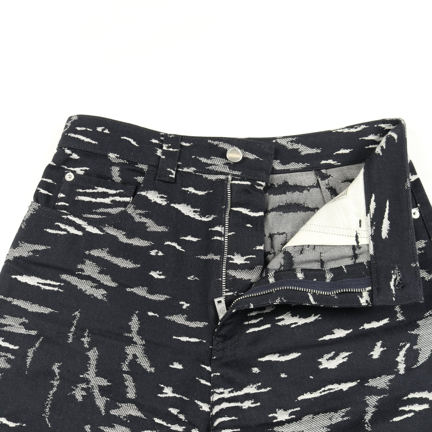 デニムパンツ ワイドパンツ コットン ダークネイビー グレー エンポリオアルマーニ ボトムス EMPORIO ARMANI