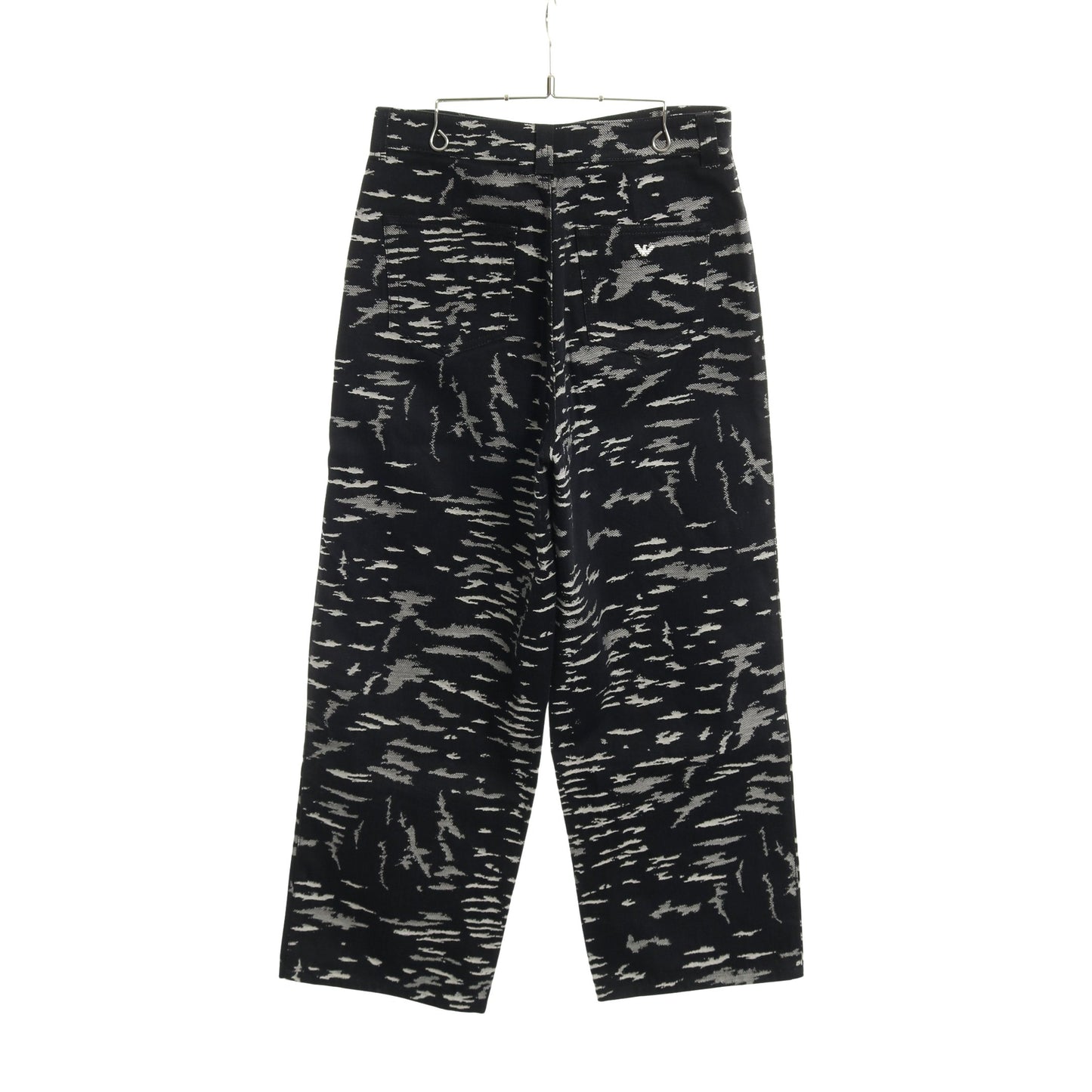 デニムパンツ ワイドパンツ コットン ダークネイビー グレー エンポリオアルマーニ ボトムス EMPORIO ARMANI