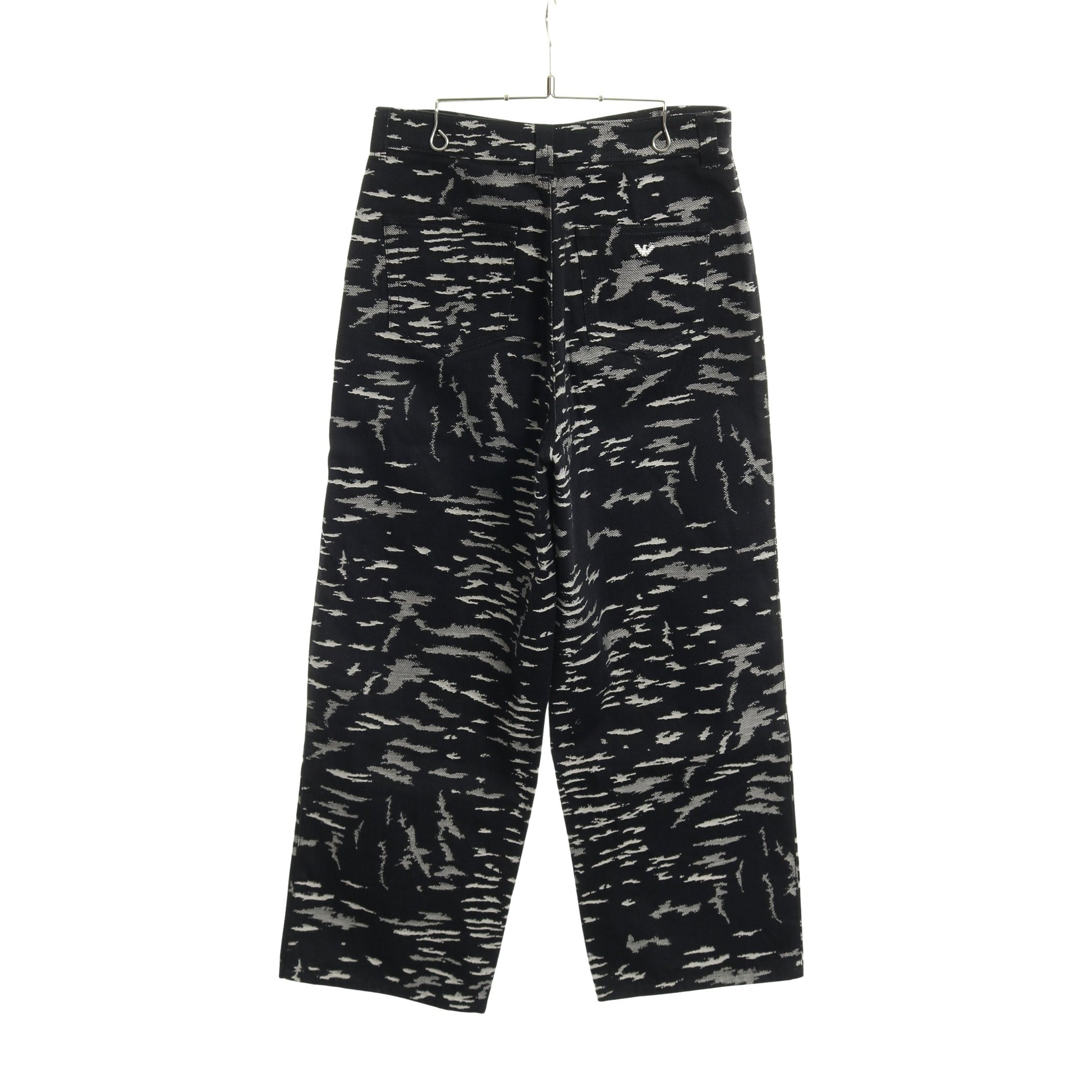 デニムパンツ ワイドパンツ コットン ダークネイビー グレー エンポリオアルマーニ ボトムス EMPORIO ARMANI