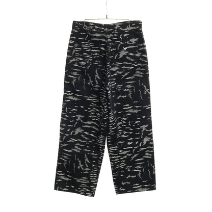 デニムパンツ ワイドパンツ コットン ダークネイビー グレー エンポリオアルマーニ ボトムス EMPORIO ARMANI