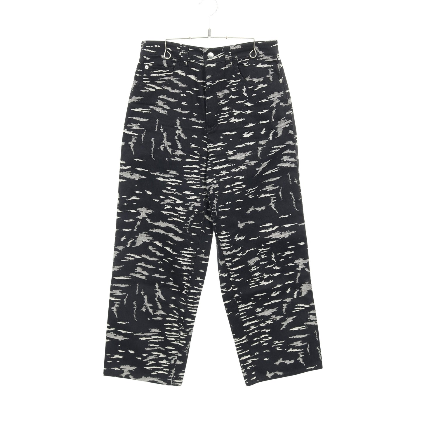 デニムパンツ ワイドパンツ コットン ダークネイビー グレー エンポリオアルマーニ ボトムス EMPORIO ARMANI