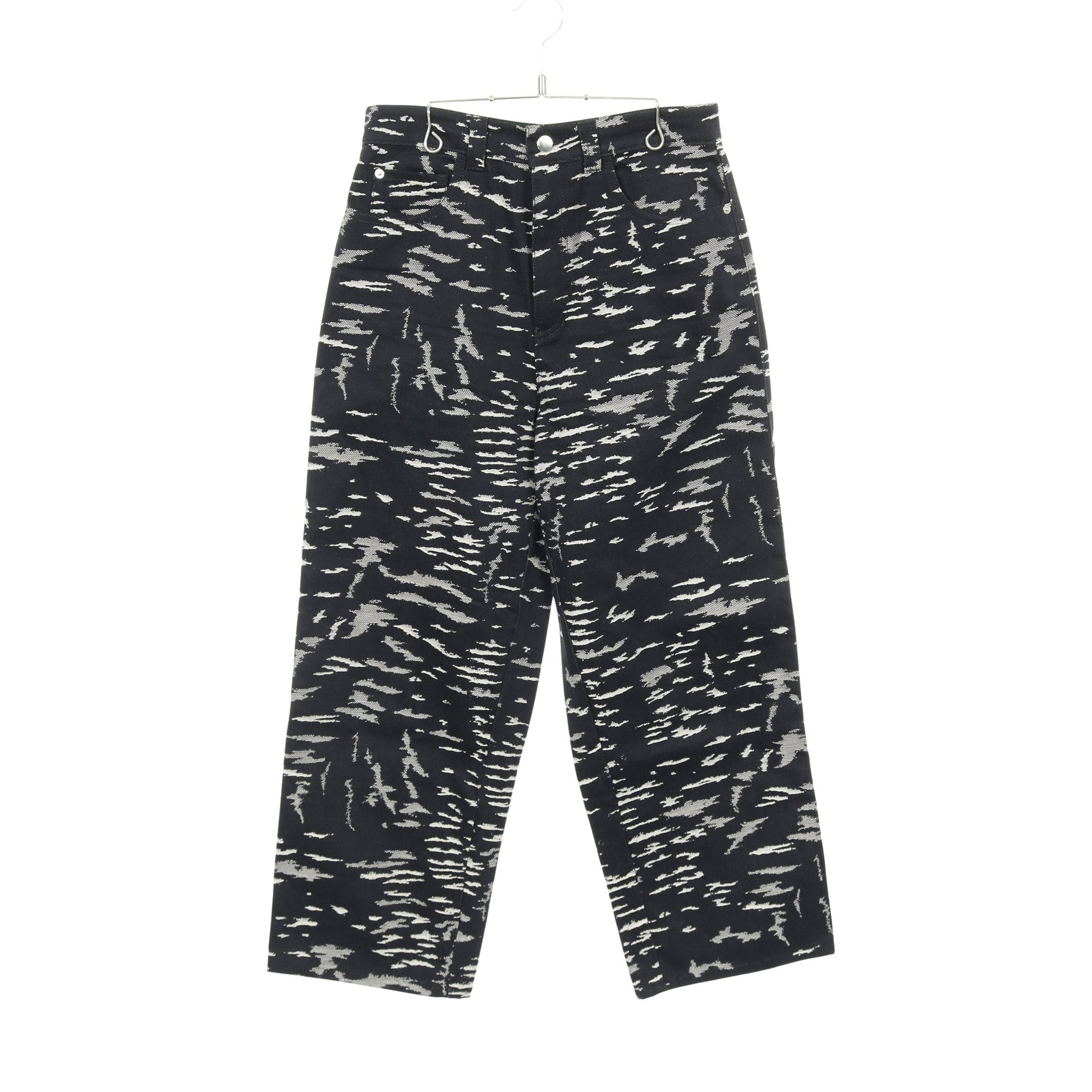 デニムパンツ ワイドパンツ コットン ダークネイビー グレー エンポリオアルマーニ ボトムス EMPORIO ARMANI