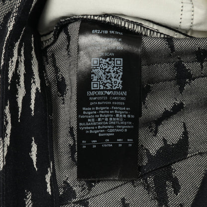 デニムパンツ ワイドパンツ コットン ダークネイビー グレー エンポリオアルマーニ ボトムス EMPORIO ARMANI