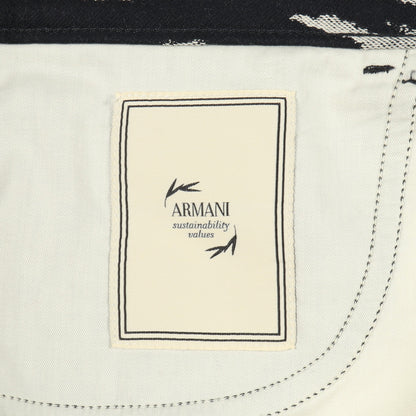 デニムパンツ ワイドパンツ コットン ダークネイビー グレー エンポリオアルマーニ ボトムス EMPORIO ARMANI