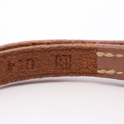 アピ1 ブレスレット レザー シルバー ブラウン エルメス アクセサリー HERMES