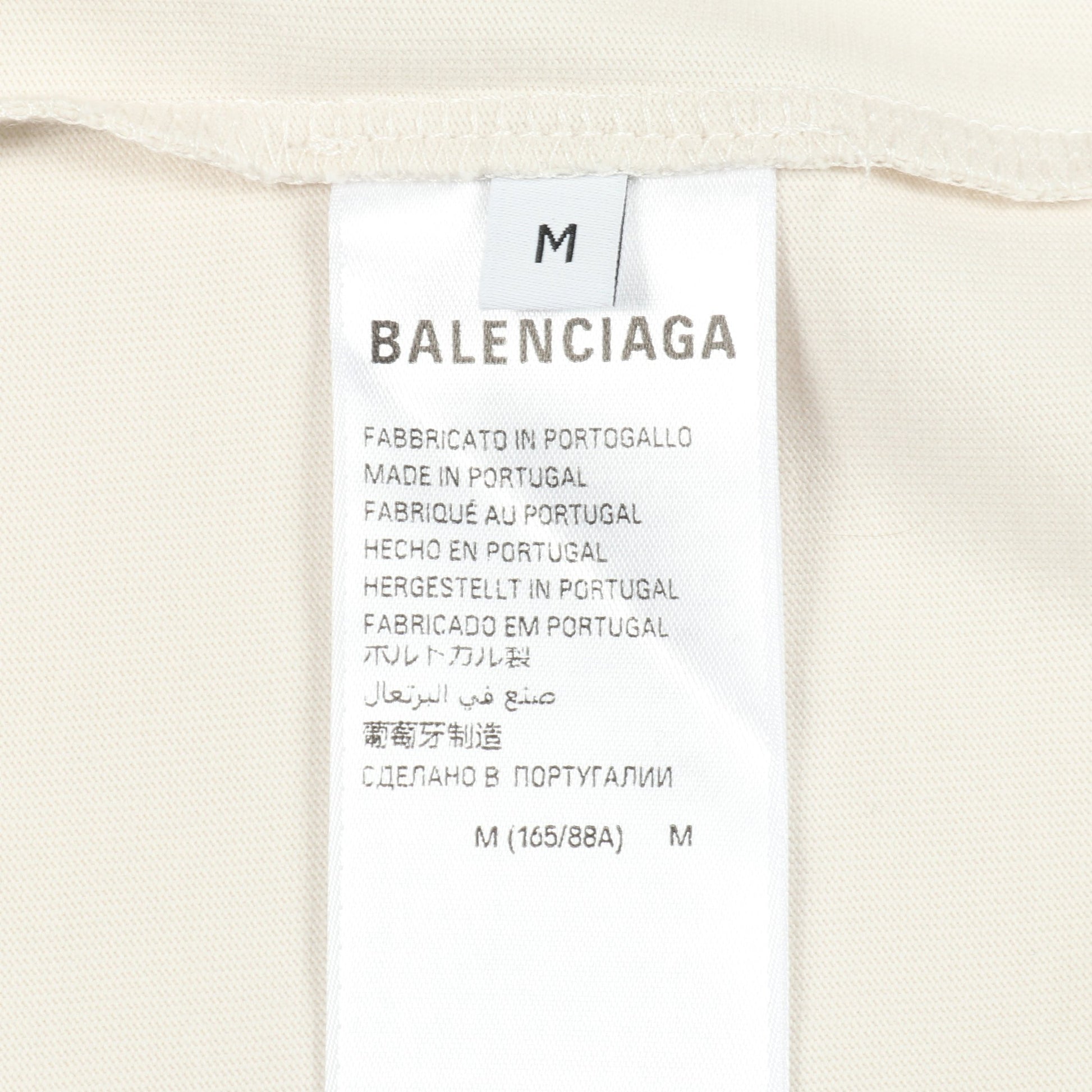 Political Stencil Tシャツ クルーネック 半袖 コットン オフホワイト バレンシアガ トップス BALENCIAGA