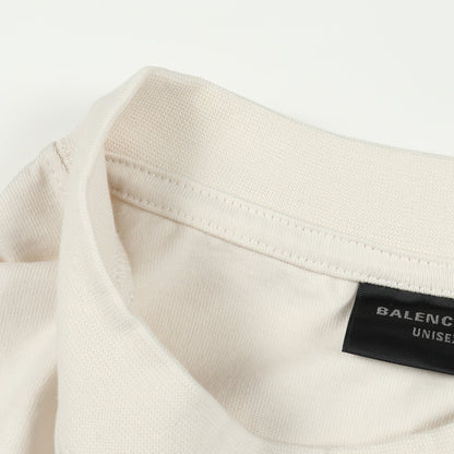 Political Stencil Tシャツ クルーネック 半袖 コットン オフホワイト バレンシアガ トップス BALENCIAGA