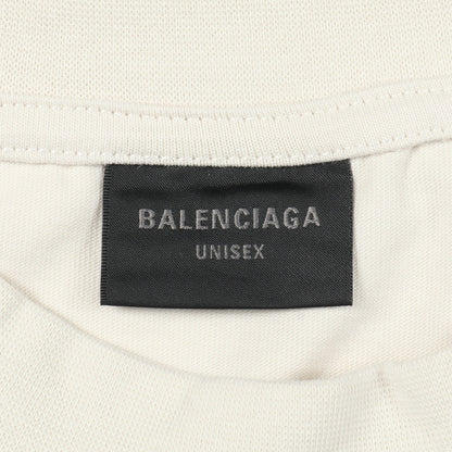 Political Stencil Tシャツ クルーネック 半袖 コットン オフホワイト バレンシアガ トップス BALENCIAGA