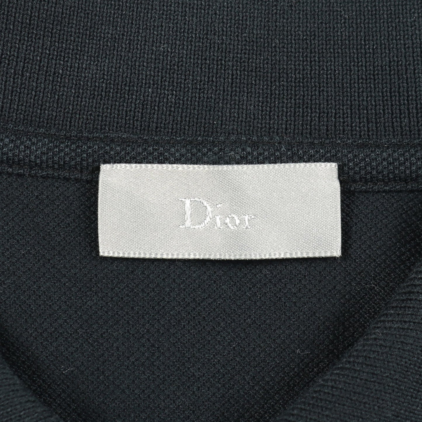 BEE刺繍 ポロシャツ 半袖 コットン ブラック ディオールオム トップス Dior HOMME