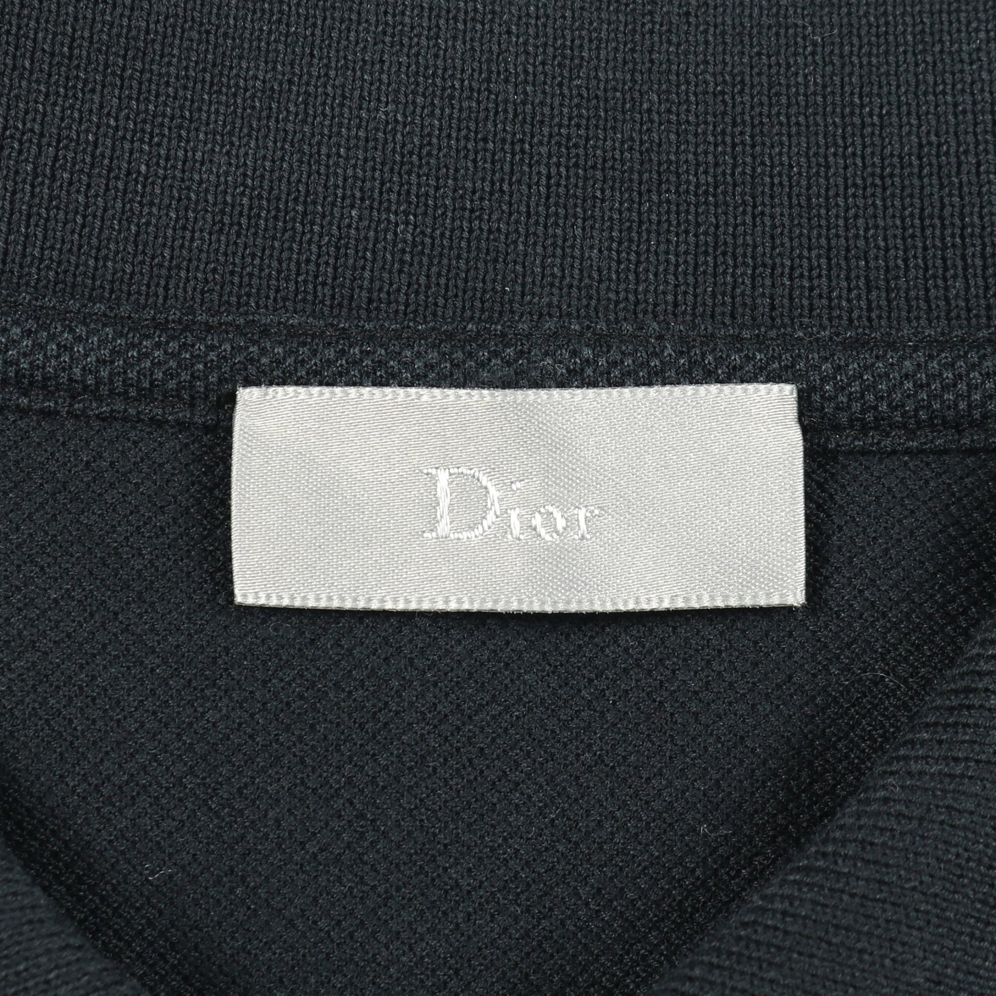 BEE刺繍 ポロシャツ 半袖 コットン ブラック ディオールオム トップス Dior HOMME