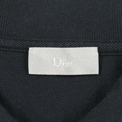 BEE刺繍 ポロシャツ 半袖 コットン ブラック ディオールオム トップス Dior HOMME