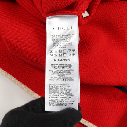 ポロドレス ニットワンピース コットン シルク レッド 22AW グッチ ワンピース GUCCI