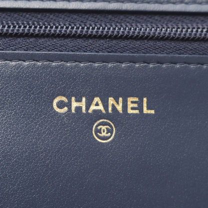 マトラッセ チェーンウォレット デニム インディゴブルー ゴールド金具 シャネル バッグ CHANEL