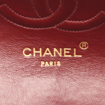 マトラッセ Wチェーンショルダーバッグ ラムスキン ブラック ゴールド金具 シャネル バッグ CHANEL