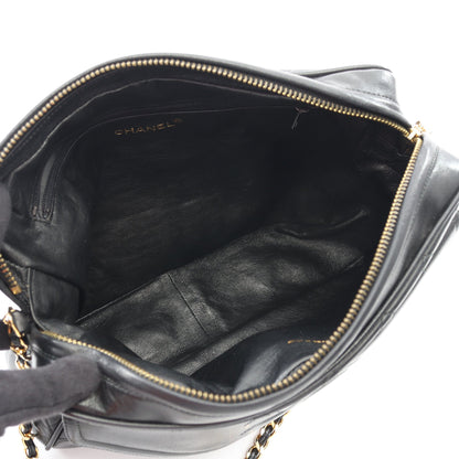 マトラッセ チェーンショルダーバッグ ラムスキン ブラック ゴールド金具 フリンジ シャネル バッグ CHANEL