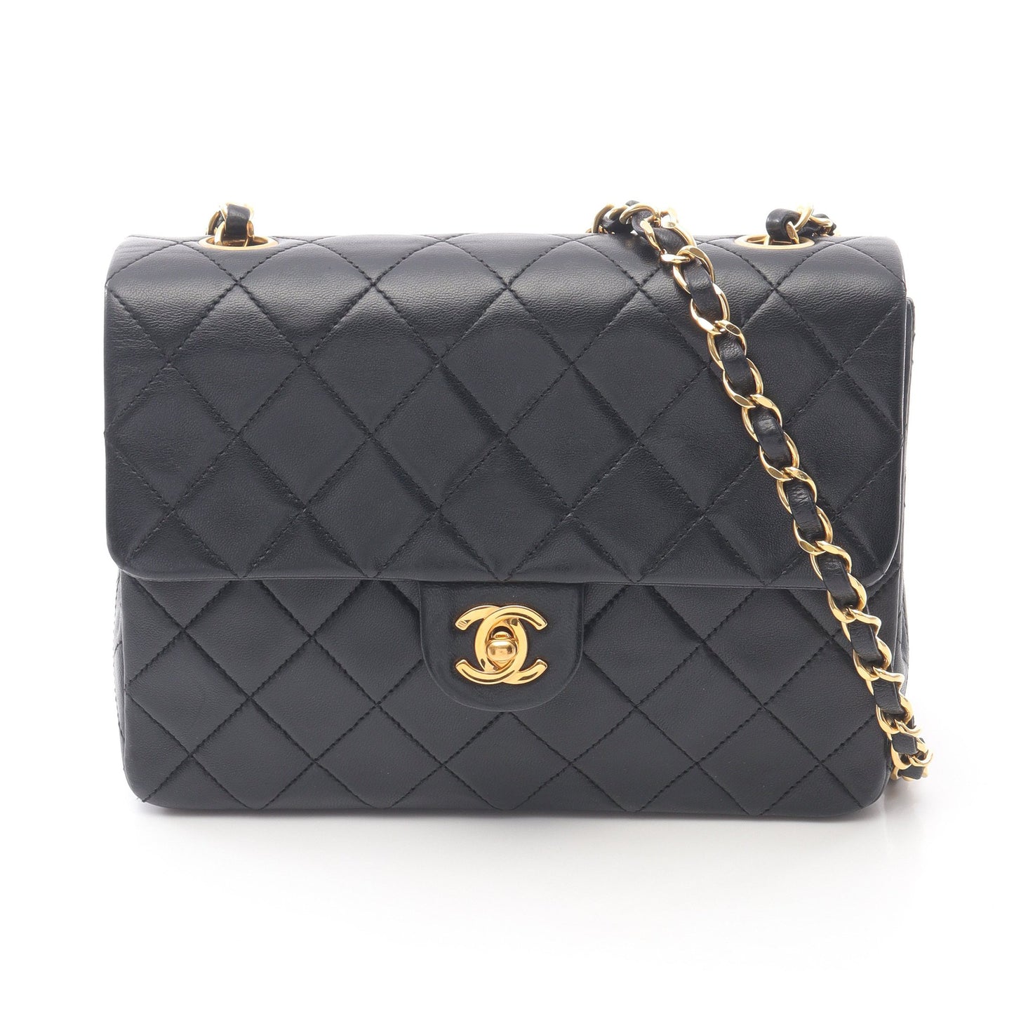 ミニマトラッセ20 チェーンショルダーバッグ ラムスキン ブラック ゴールド金具 シャネル バッグ CHANEL