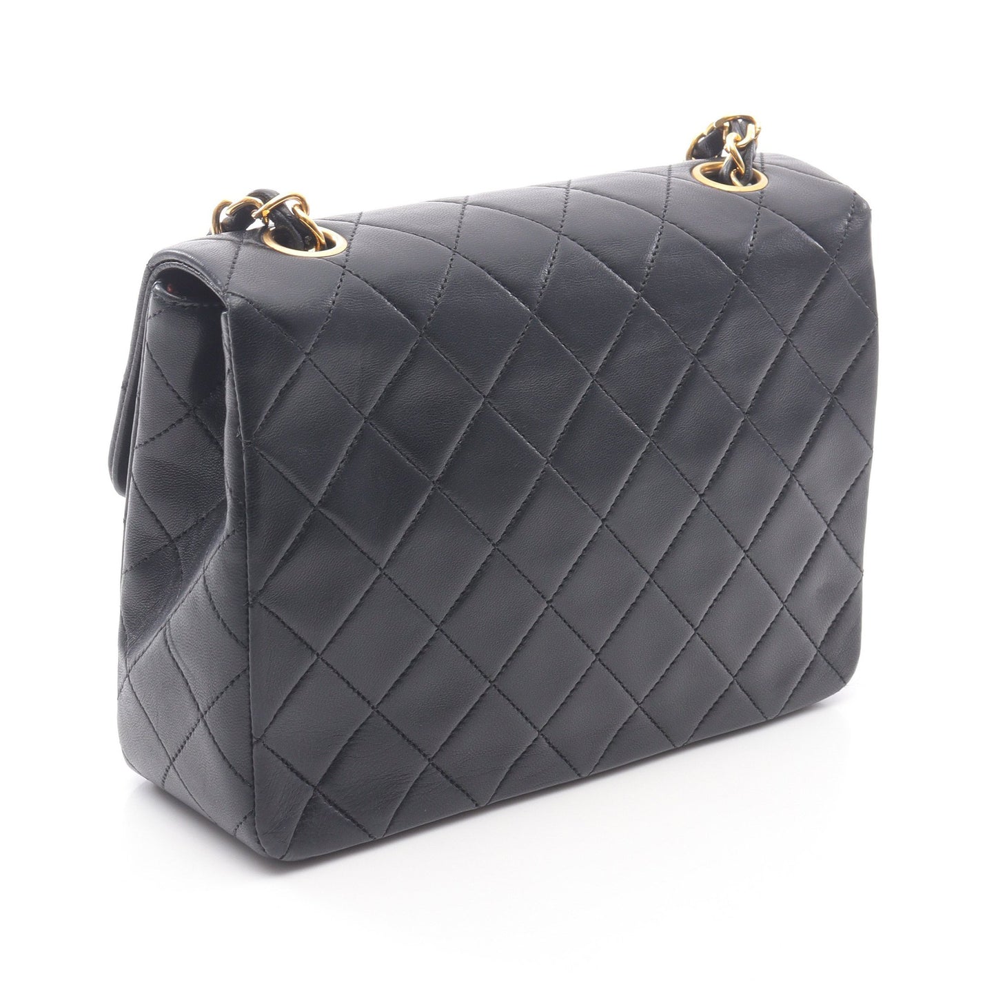 ミニマトラッセ20 チェーンショルダーバッグ ラムスキン ブラック ゴールド金具 シャネル バッグ CHANEL